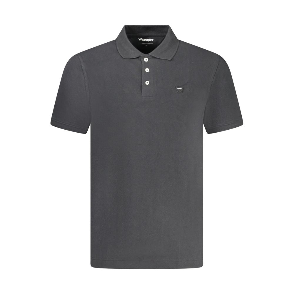 Black Cotton Polo Shirt