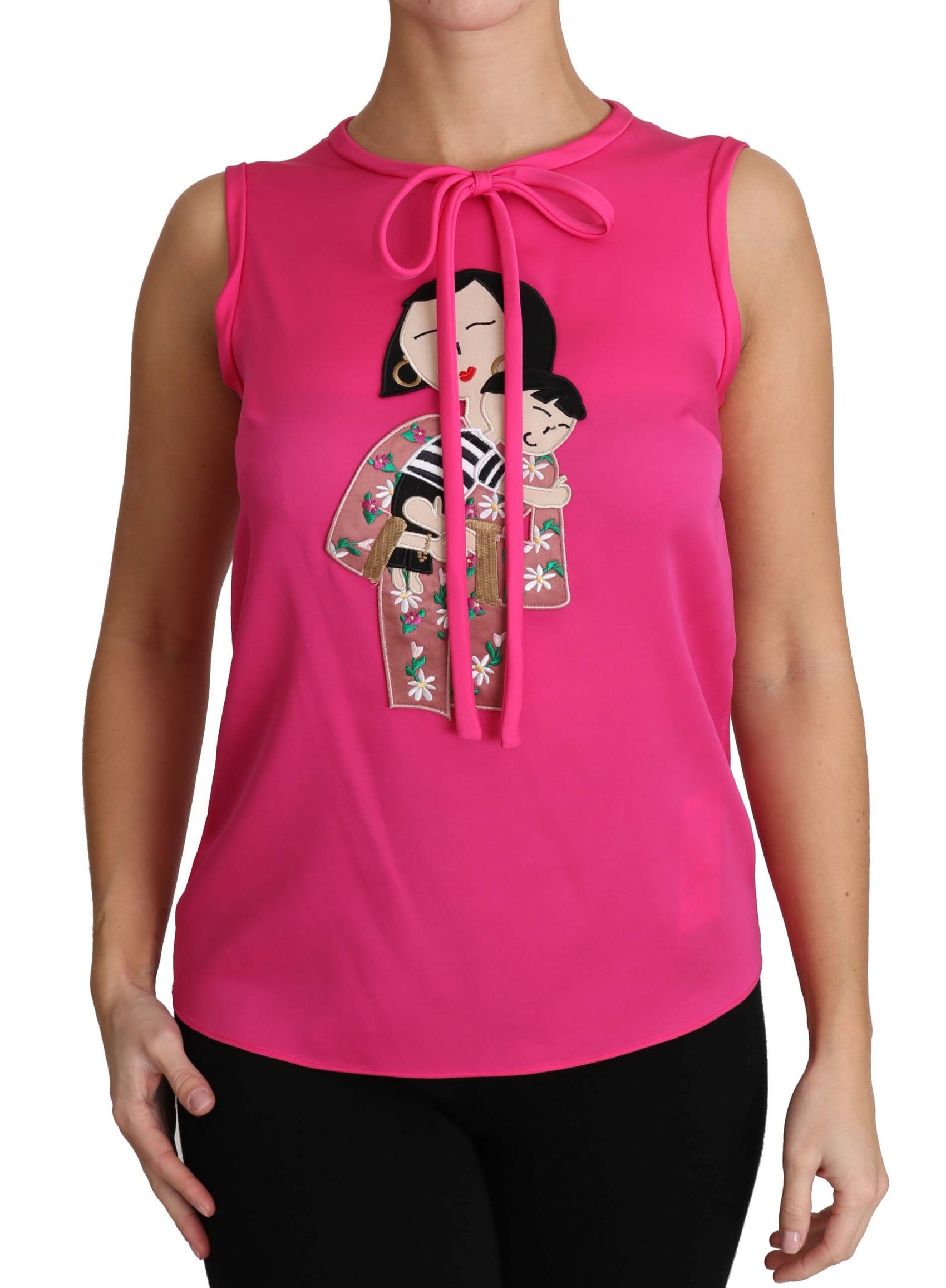 Elegantes rosa Seiden-Familien-Tanktop