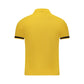 Yellow Cotton Men Polo Shirt