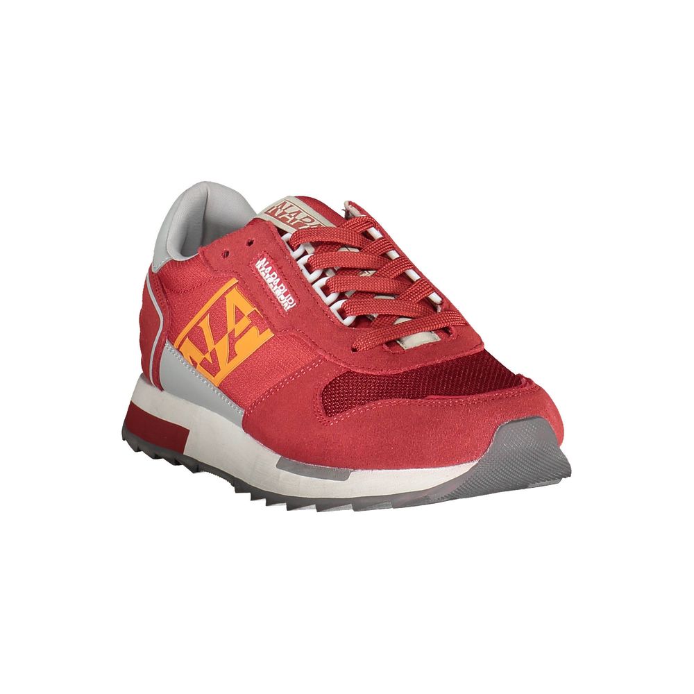 Sneaker da uomo in poliestere rosso