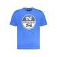 Blue Cotton Men T-Shirt