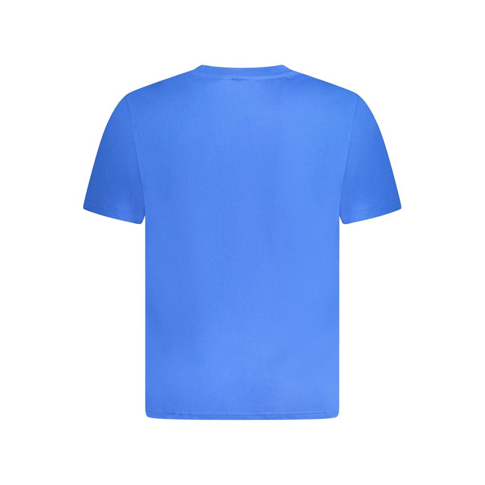 Blue Cotton Men T-Shirt