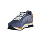 Sneaker da uomo in pelle blu