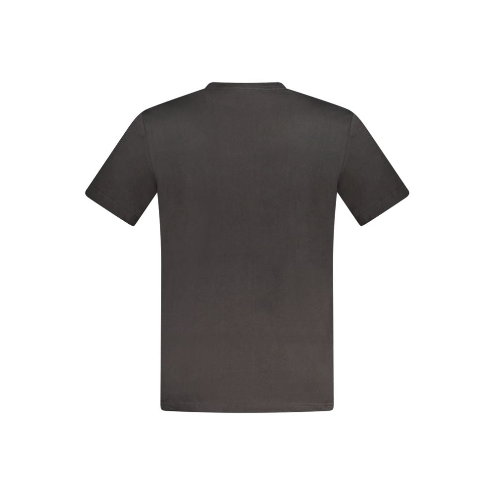 Black Cotton Men T-Shirt