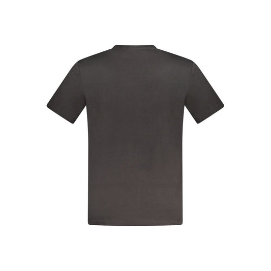 Black Cotton Men T-Shirt