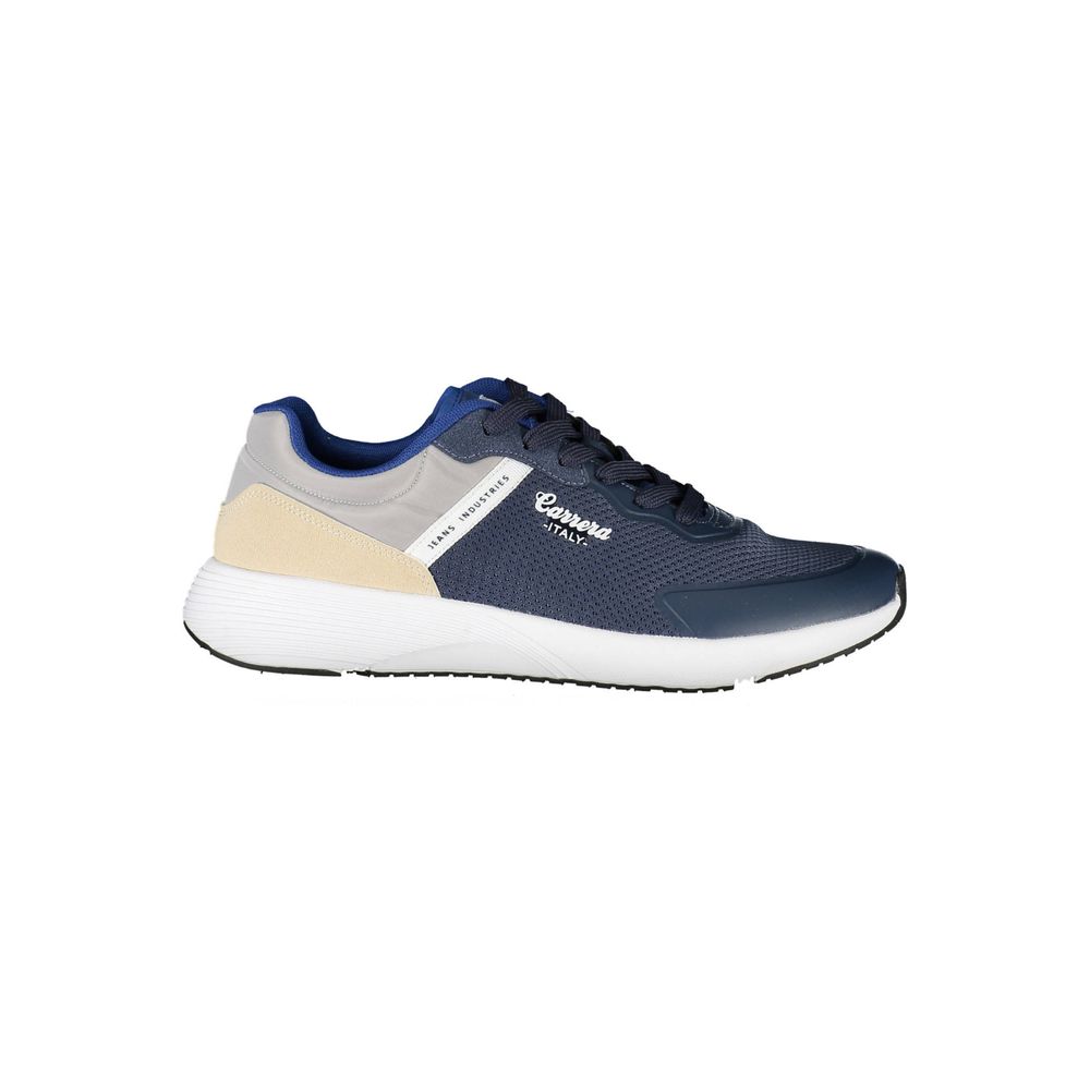 Sneaker da uomo in ecopelle blu