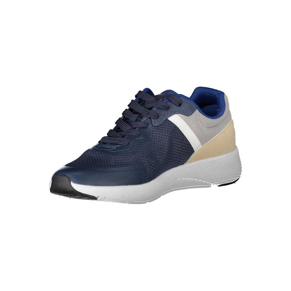 Sneaker da uomo in ecopelle blu