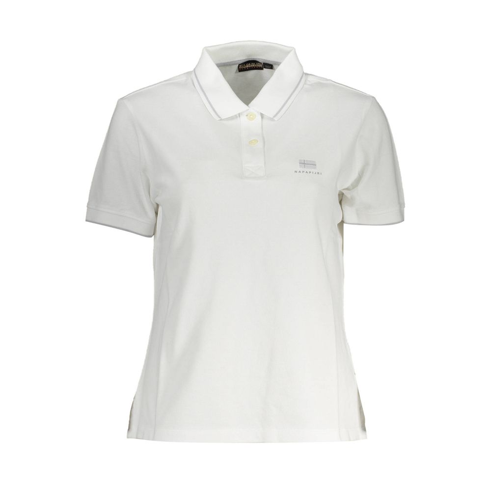 Weißes Poloshirt aus Baumwolle für Damen