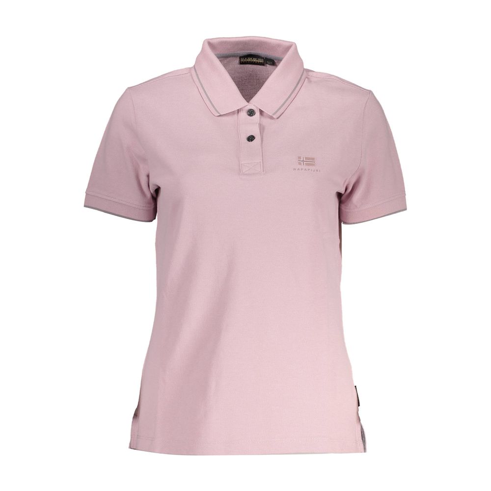 Polo da donna in cotone rosa