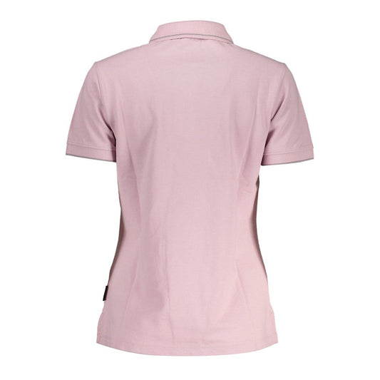 Rosa Poloshirt aus Baumwolle für Damen