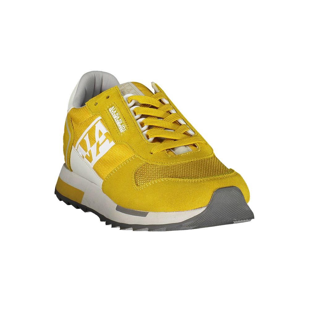 Sneaker da uomo in poliestere giallo