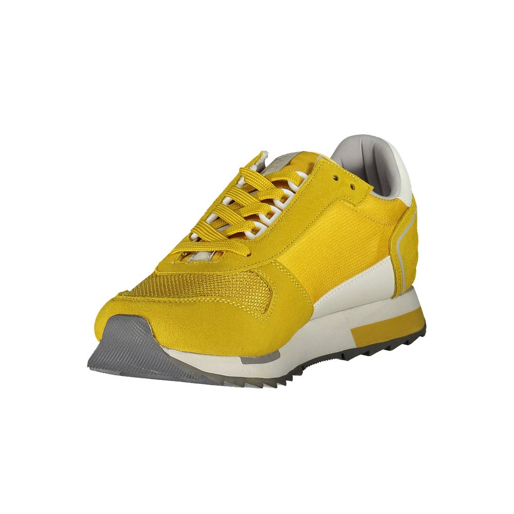 Sneaker da uomo in poliestere giallo