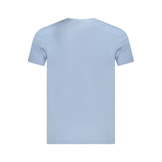 T-shirt da uomo in cotone biologico azzurro