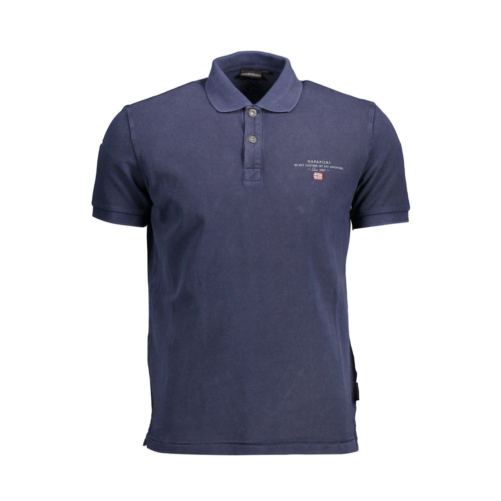 Blaues Poloshirt aus Baumwolle für Herren