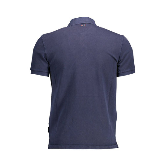 Polo da uomo in cotone blu