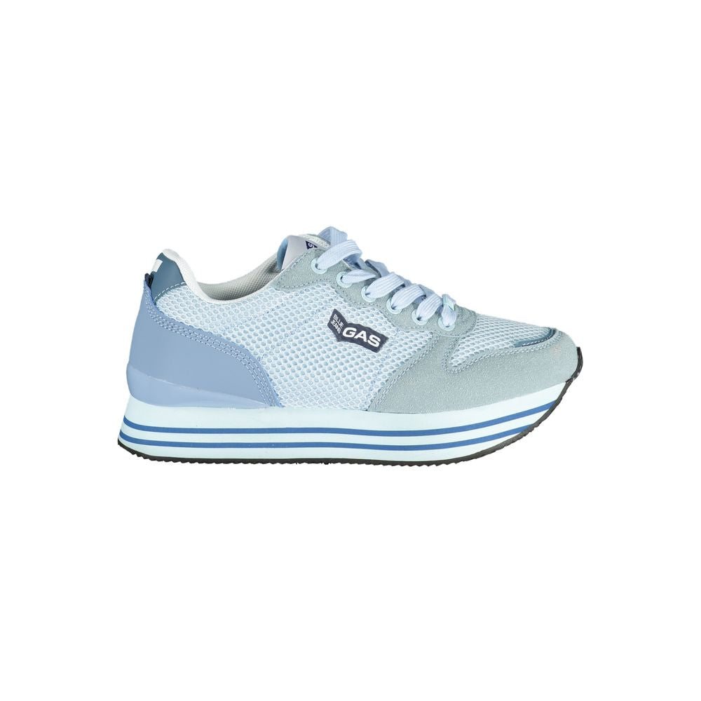 Hellblauer Polyester-Sneaker