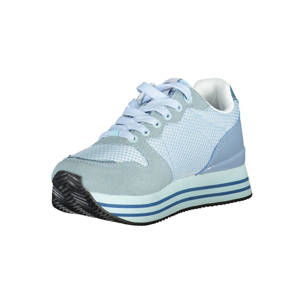 Hellblauer Polyester-Sneaker