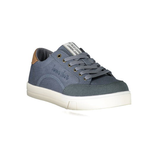 Blauer Polyester-Sneaker