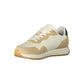 Sneaker da uomo in pelle beige