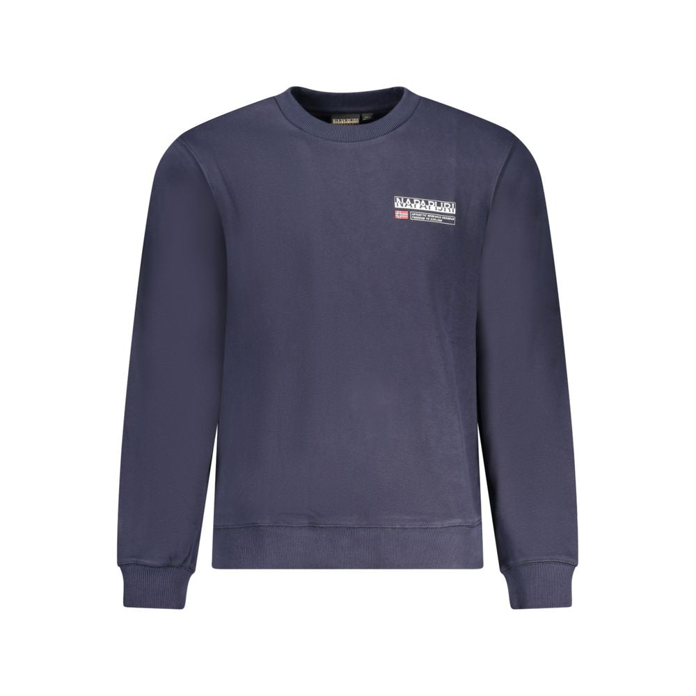 Blauer Baumwollpullover