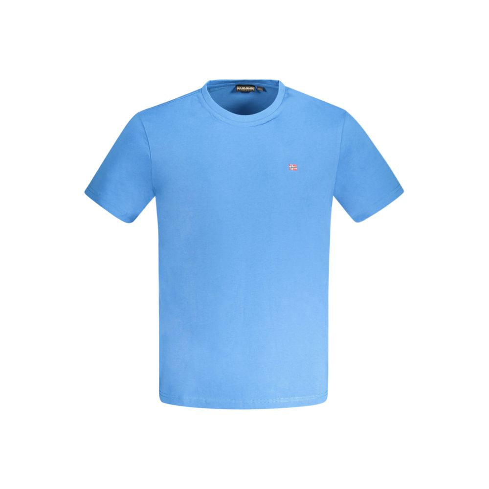 T-shirt da uomo in cotone blu