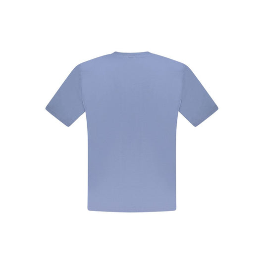 Blue Cotton Men T-Shirt