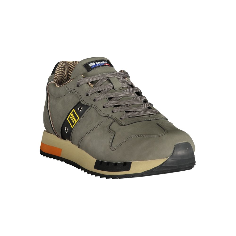 Gray Polyethylene Men Sneaker