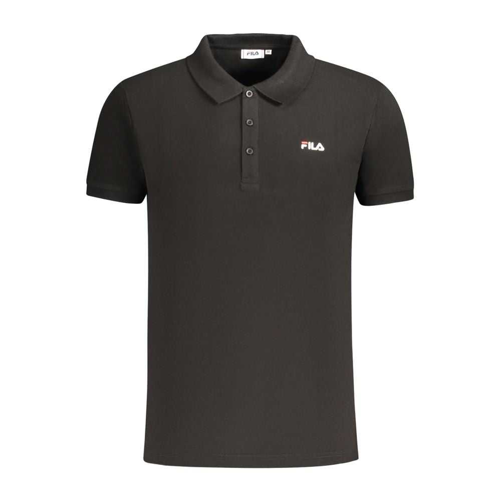 Schwarzes Poloshirt aus Baumwolle für Herren