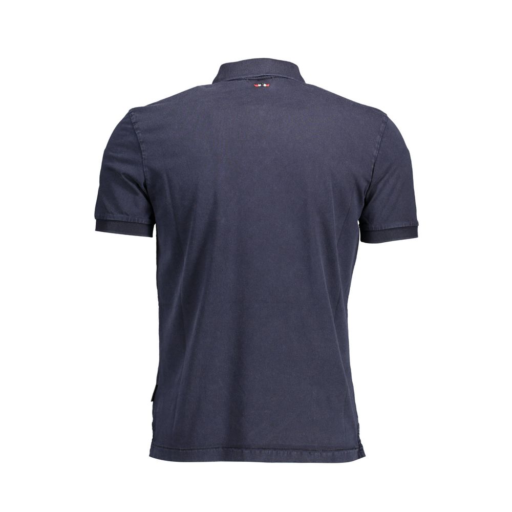 Polo da uomo in cotone blu