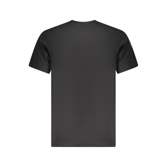 Black Cotton Men T-Shirt