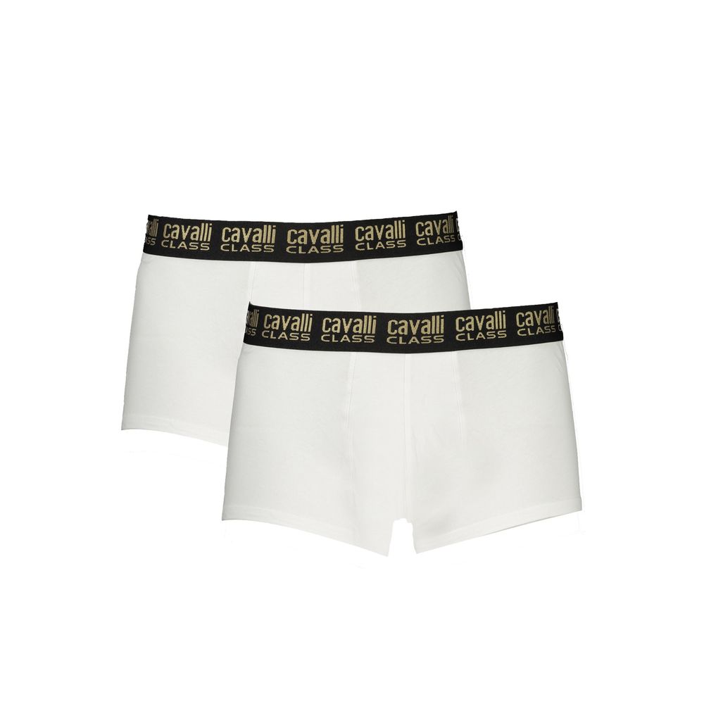 Weißes Herren-Boxershortspaar aus Baumwolle