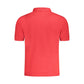 Red Cotton Men Polo Shirt