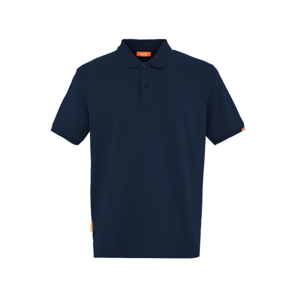 Blue Cotton Polo Shirt