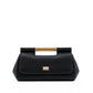Schwarze Lederhandtasche