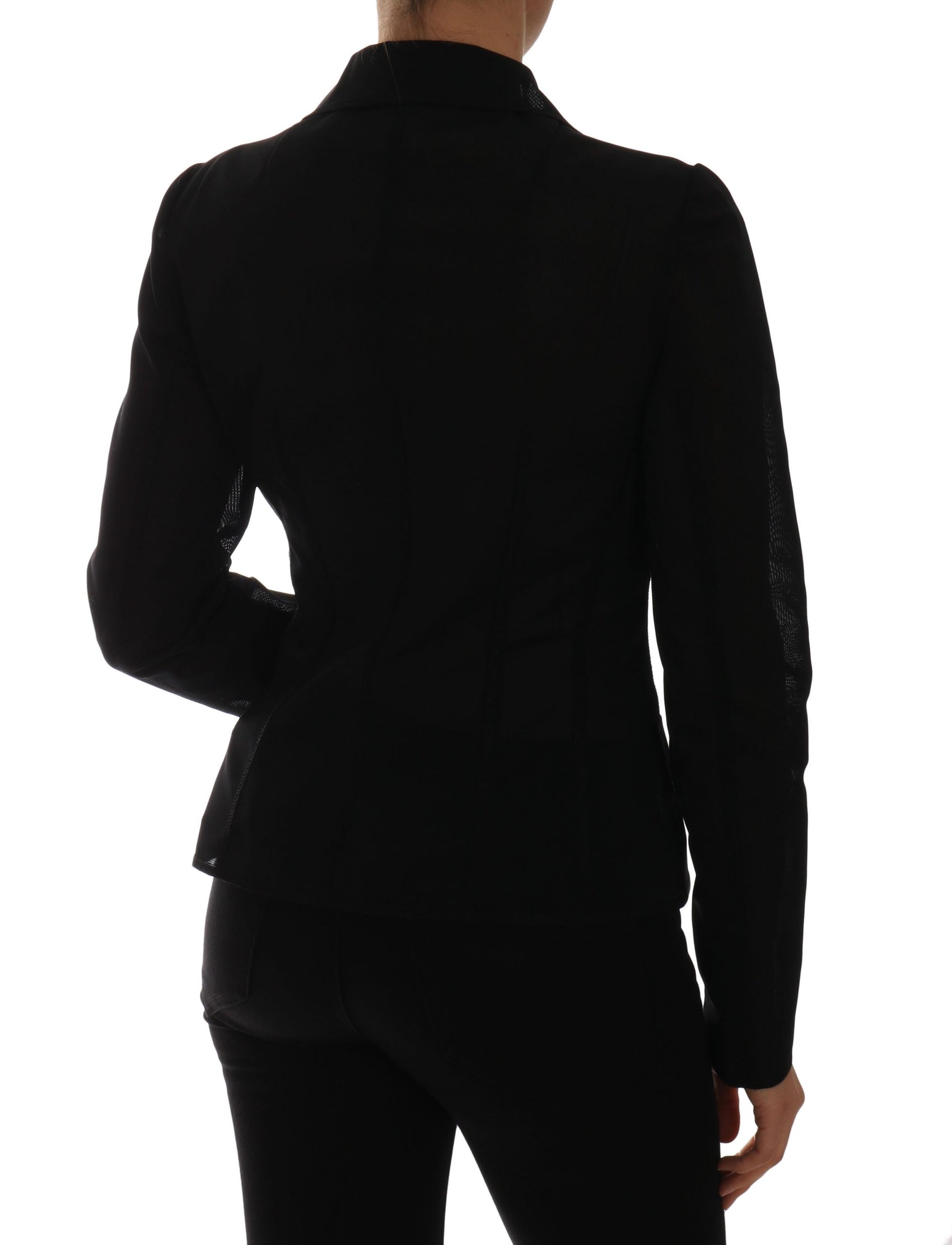 Blazer in nylon verde scuro semitrasparente