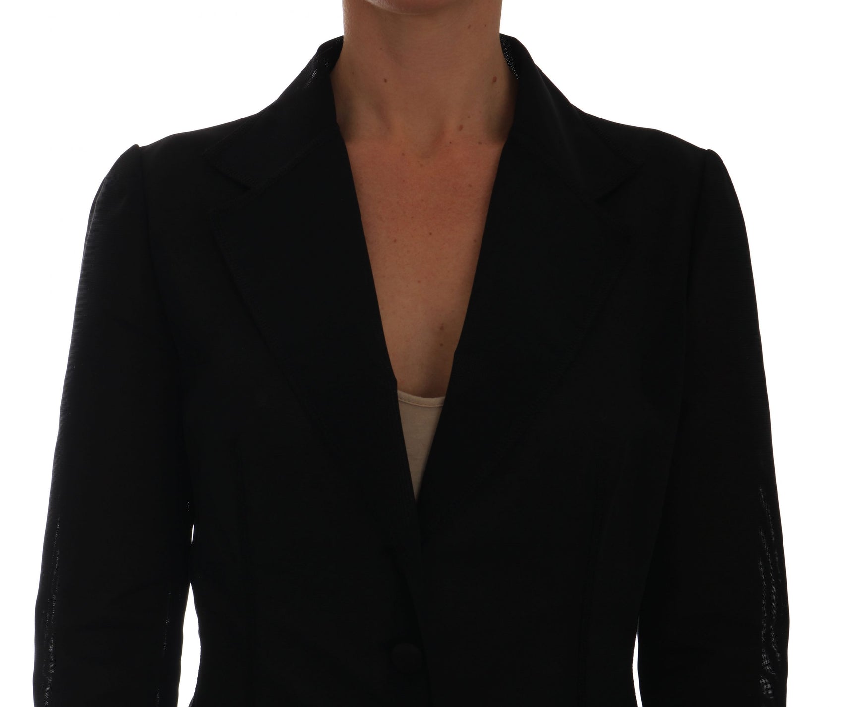 Blazer in nylon verde scuro semitrasparente