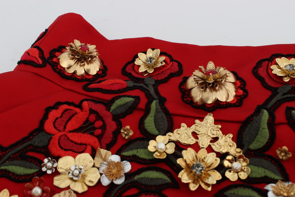 Mini-Shorts mit bestickter Enchanted Sicilian Rose