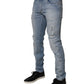 Dolce & Gabbana Blue Tattered Cotton Skinny Men Denim Jeans