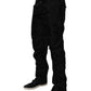 Dolce & Gabbana Black Logo Monogram Straight Pants
