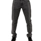 Dolce & Gabbana Two Tone Gray Cotton Denim Jeans