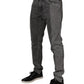 Dolce & Gabbana Two Tone Gray Cotton Denim Jeans