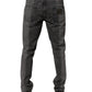 Dolce & Gabbana Two Tone Gray Cotton Denim Jeans