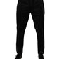 Dolce & Gabbana Black Polyester Men Jogger Sweatpants Pants