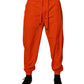 Dolce & Gabbana Orange Polyester Men Jogger Sweatpants Pants
