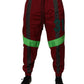 Dolce & Gabbana Maroon Nylon Men Jogger Sweatpants Pants