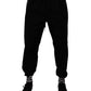 Dolce & Gabbana Black Cotton Men Jogger Sweatpants Pants