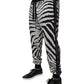 Dolce & Gabbana Black White Zebra Men Jogger Sweatpants Pants