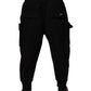 Dolce & Gabbana Black Cotton Men Cargo Jogger Sweatpants Pants