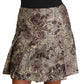 Elegant Floral A-Line Jacquard Skirt