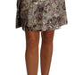 Elegant Floral A-Line Jacquard Skirt